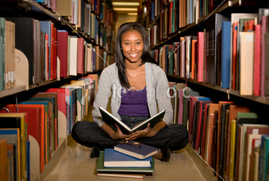 Student at Library